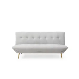 HE Morrison Fabric Upholstered Metal Leg 3 Seater Sofa Bed thumbnail 2
