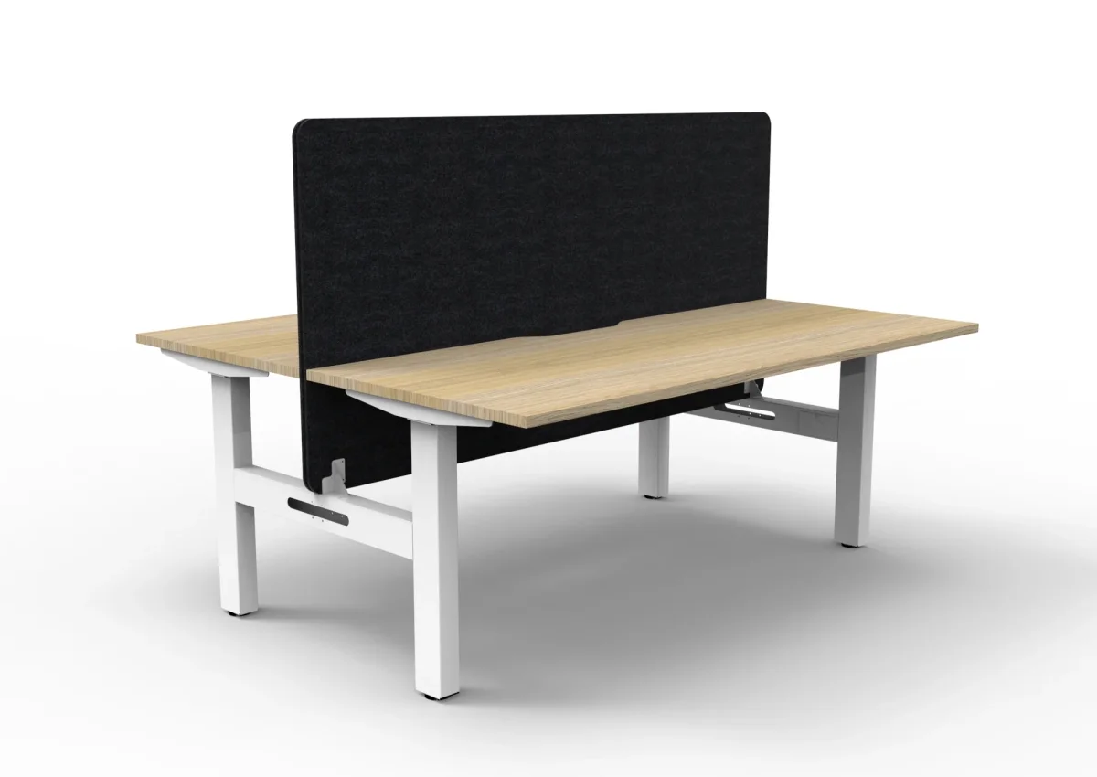 RL Boost Static 2-User Double Sided Workstation with Black Eco Panel Screen