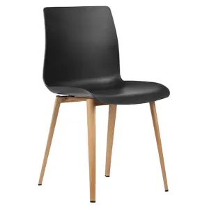 ST Pod Timber Look Metal Leg Plastic Shell Hospitality Chair thumbnail 2