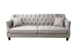 VI Vermont Fabric Upholstered Timber Leg 3 Seater Lounge thumbnail 1