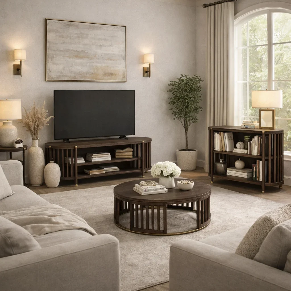 CR Arlo Solid Timber Round Coffee Table