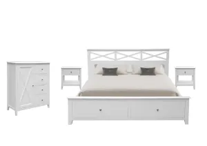 VI Hamilton Solid Timber 4 Drawer 1 Door Tallboy thumbnail 3