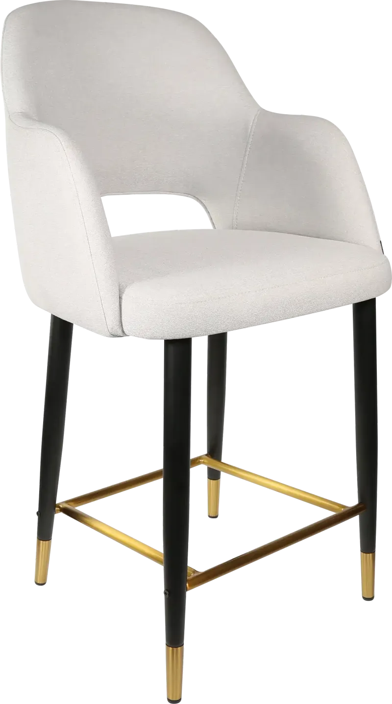 FL Sorbet Fabric Upholstered Metal Leg Hospitality Counter Stool