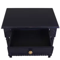 DA Polo 1 Drawer Black Bedside Table thumbnail 2