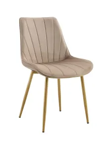 BT Lora Velvet Upholstered Metal Leg Dining Chair thumbnail 4