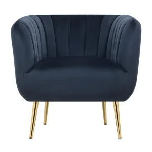 VI Cecil Velvet Upholstered Fluted Back Armchair thumbnail 1