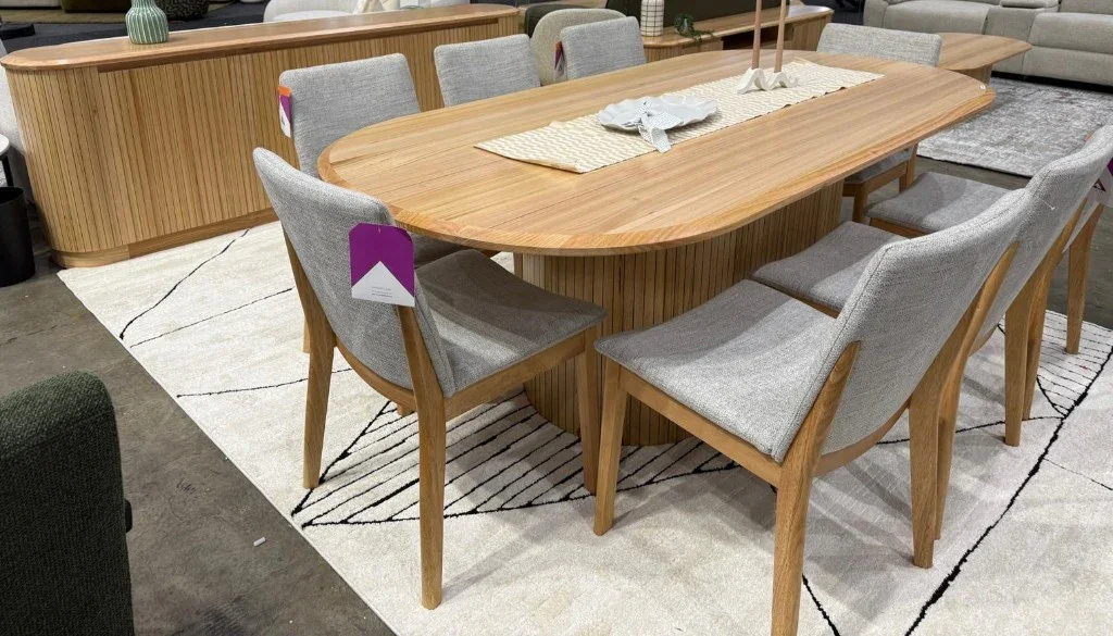 VI Adsila 9Pc 2.2m Dining Table & 8 Perisher Chair Kit