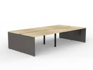 OL AltoSystem Double Sided Shared 4-User Workstation – Oak thumbnail 10