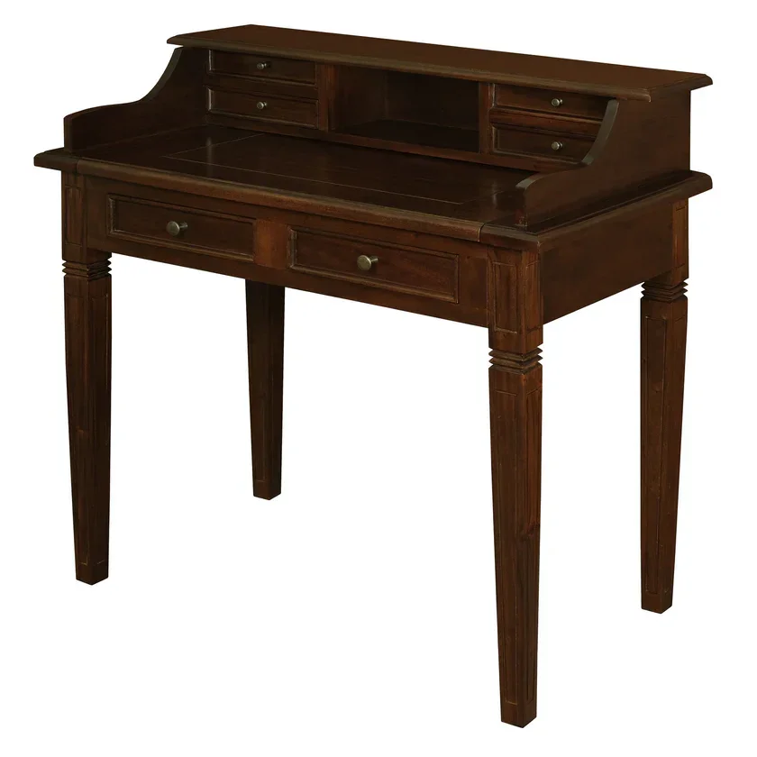 CT Nueva Solid Mahogany Timber 6 Drawer Desk