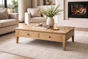 MF Crown Solid Timber 2 Drawer Coffee Table thumbnail 3
