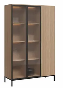 DD Allegra Aluminium Framed Glass Door Cabinet with 6 Shelves thumbnail 2