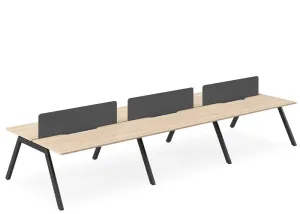 DD Vista Double Sided Workstation For 6 Person with Optic Screen thumbnail 1