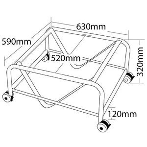 ST Focus Metal Trolley for Stacked Chair thumbnail 2