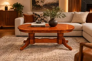 MA Jaguar Timber Pedestal Base Coffee Table thumbnail 3