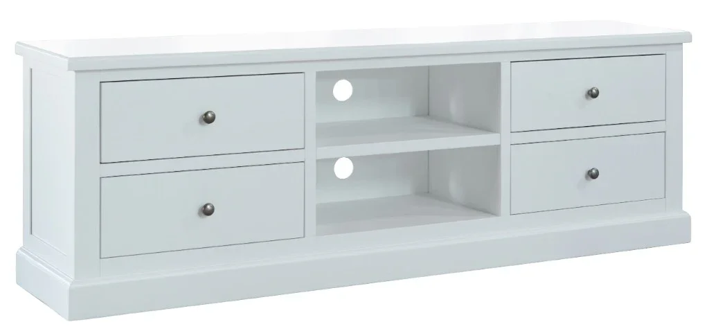 VI Bridgeport 4 Drawer and 2 niches TV Unit-Wht