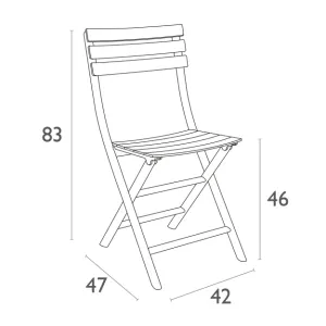 FL Helen Hospitality Outdoor Folding Chair thumbnail 3