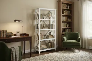 VI Hamilton Solid Timber Framed Bookcase with 4 Shelves thumbnail 2