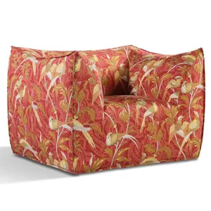 BT Toile Bird Print Fabric Upholstered Accent Chair thumbnail 2