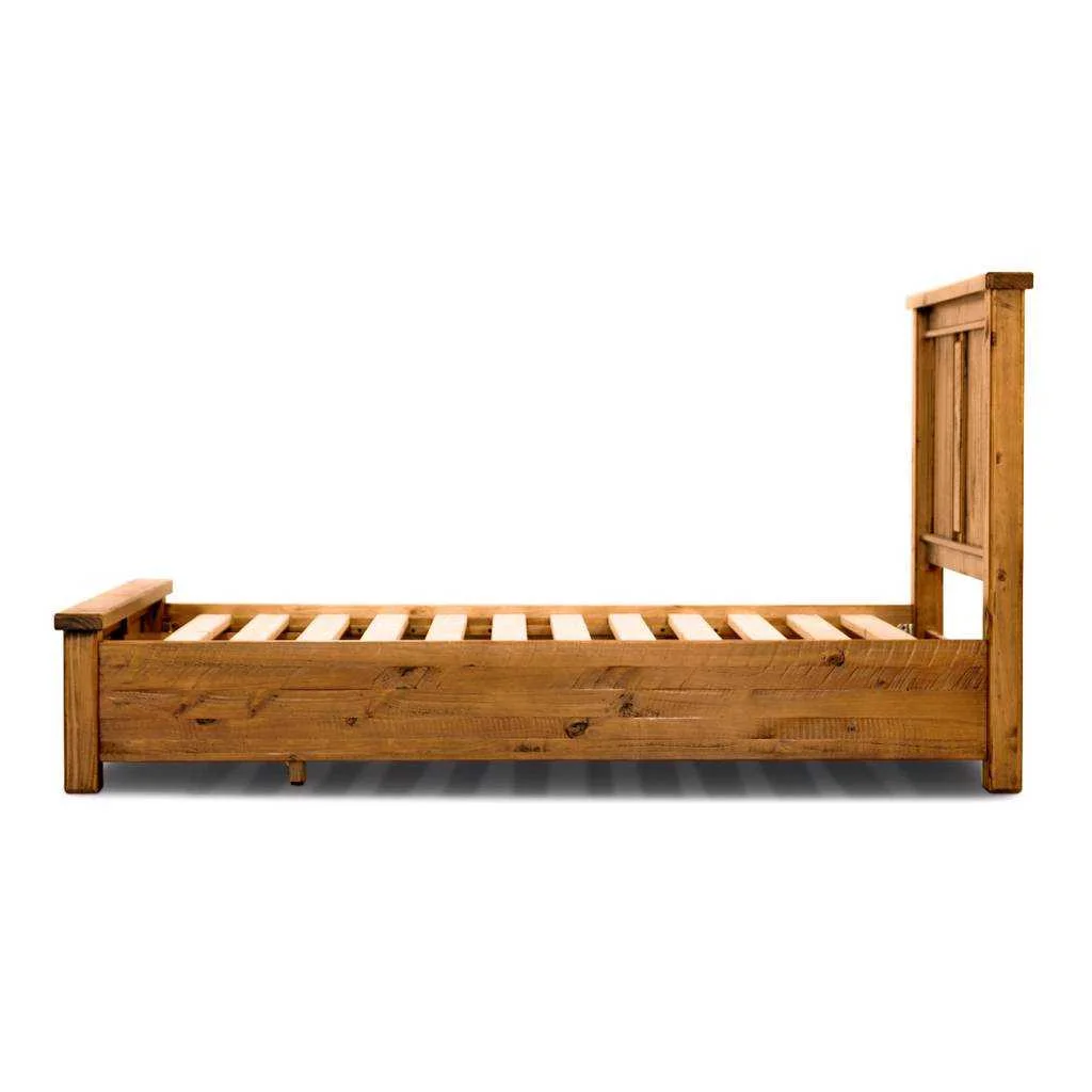 VI Outback Solid Timber Bed with 2 Bedend Drawers