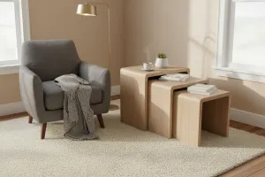 VI Farrah MDF 3 Piece Nest of Coffee Tables thumbnail 3