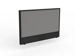 OL Studio Screen with Ducting for Agile Shared Desk – Breath Fabric with Black Frame thumbnail 11