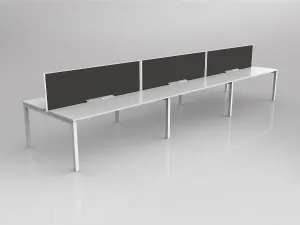 OL Axis 6 User Double Sided Workstation with Screen - Splice Fabric thumbnail 5