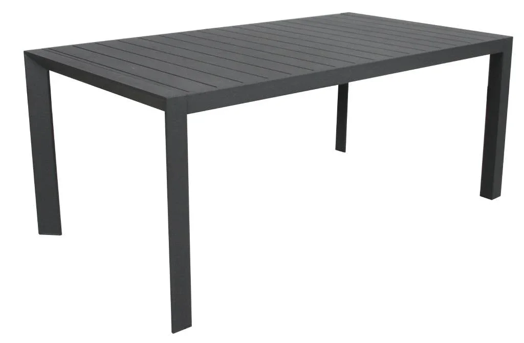 VI Icaria Aluminium Outdoor Dining Table - Charcoal and White