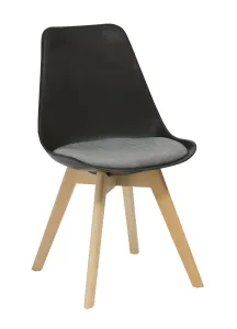 RL Virgo Timber 4 Leg Fabric Upholstered Seat Breakout Chair thumbnail 1