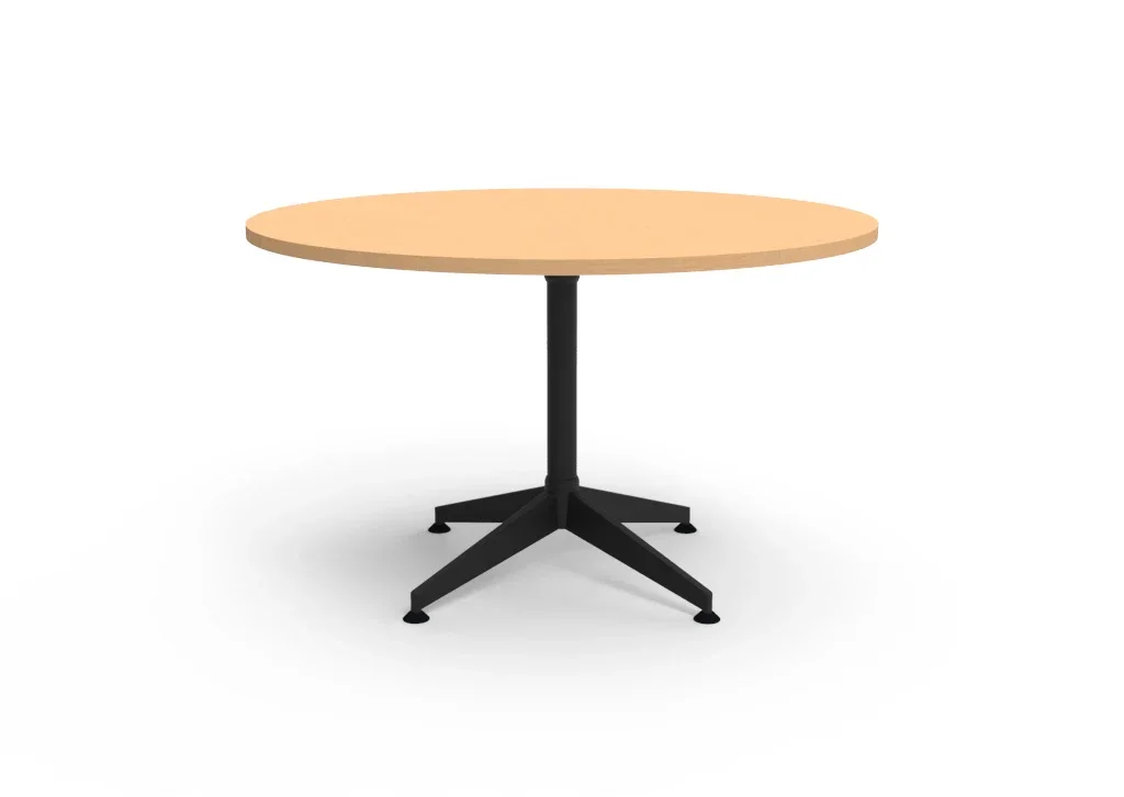 RL Typhoon Black Base Round Meeting Table