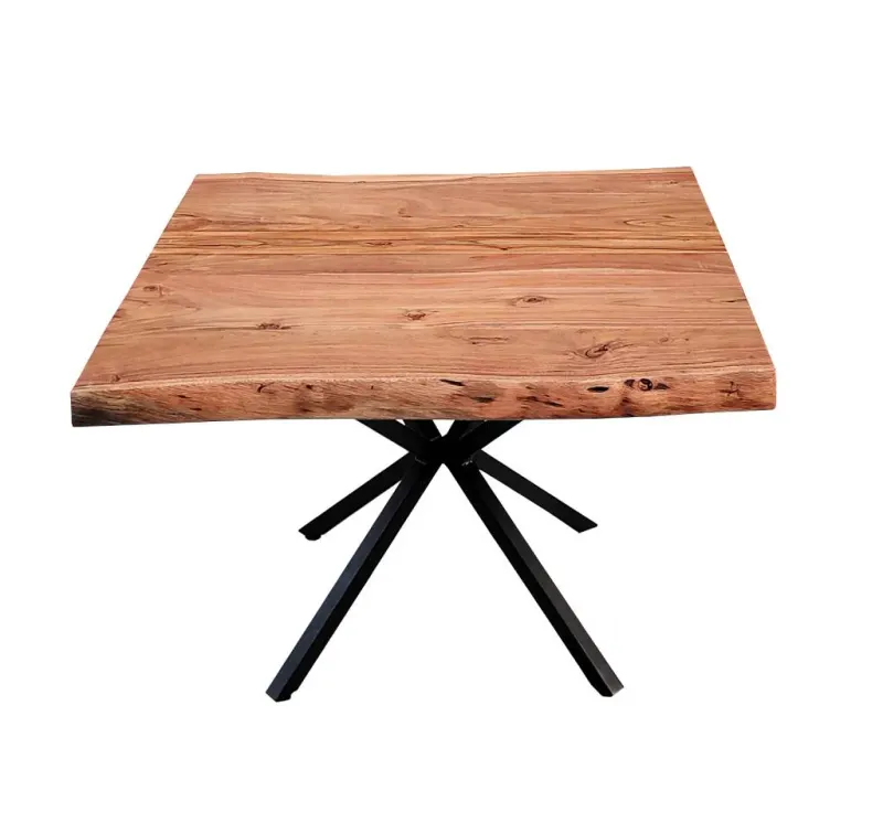 VI Elba Solid Timber Top Metal Legs Lamp Table