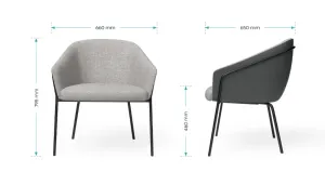 OL Mesa Fabric Upholstered Breakout Armchair thumbnail 4