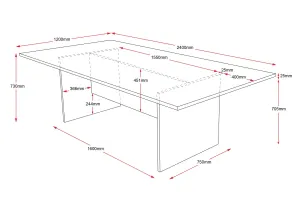 RL Rapid Worker Ironstone Base Boardroom Table thumbnail 3