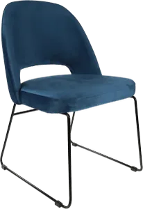 FL Semifreddo Velvet Upholstered Sled Base Hospitality Chair thumbnail 2