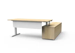 RL Boost Height Adjustable Executive Desk with Return Cabinet thumbnail 8