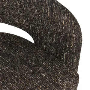VI Bruno Fabric Upholstered Swivel Accent Chair - Chocolate and Almond thumbnail 5
