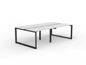 OL Anvil 4-User Double Sided Workspace – White Top with Black Frame thumbnail 5
