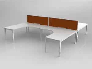 OL Axis 4 User H-Shape 90° Workstation with Screen - Breathe Fabric thumbnail 12