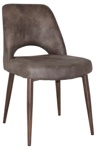 EZ Albury Walnut Colour Metal Leg Upholstered Hospitality Dining Chair thumbnail 17