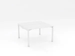 OL Axis Stretch Double Sided 2 User Desk – White Top with White Frame thumbnail 9