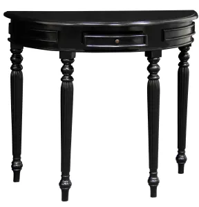 CT Huntley Solid Timber Turn Legs Half Round Sofa Table thumbnail 5