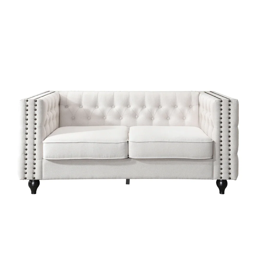 BT Mayfair Fabric Upholstered Tufted Back 2 Seater Sofa