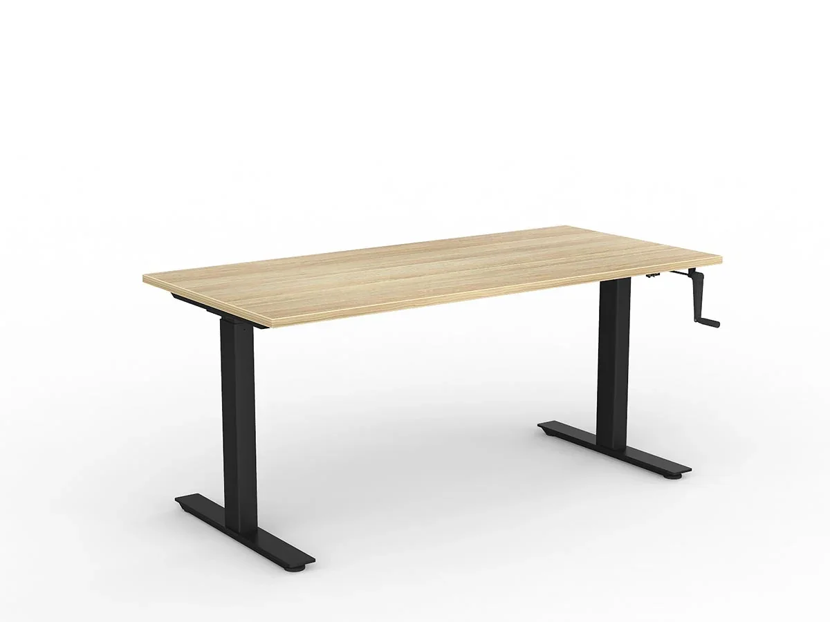 OL Agile Winder Height Adjustable Desk - Black Frame