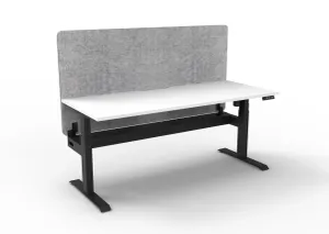 RL Boost Light Motorized Height Adjustable Workstation with Grey Eco Panel Screen thumbnail 8