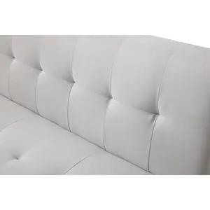 HE Morrison Fabric Upholstered Metal Leg 3 Seater Sofa Bed thumbnail 6