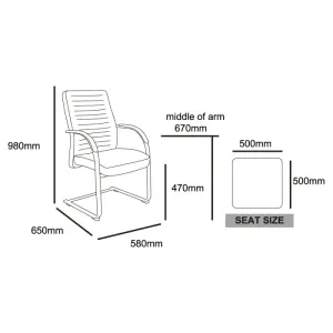 MA Neon PU Leather Upholstered Cantilever Armchair thumbnail 4