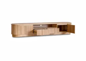 VI Adsila Solid Timber 2 Drawer 2 Door Entertainment Unit - 2.4M thumbnail 4