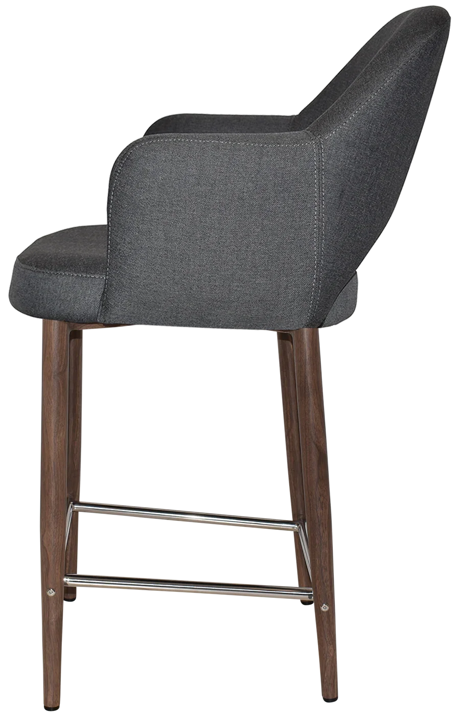 EZ STOOL ALBURY ARM 650 METAL LIGHT WALNUT