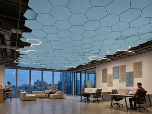 RL Acouline Hive Hexagonal Hanging Ceiling Panels thumbnail 1