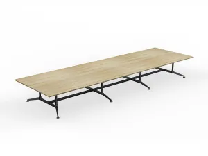 OL Modulus Twin Post All Black Collar Leg Boardroom Table thumbnail 10