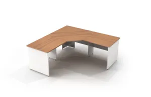 GP Office 3 Piece Corner Workstation with Virginia Top & White Bottom thumbnail 1